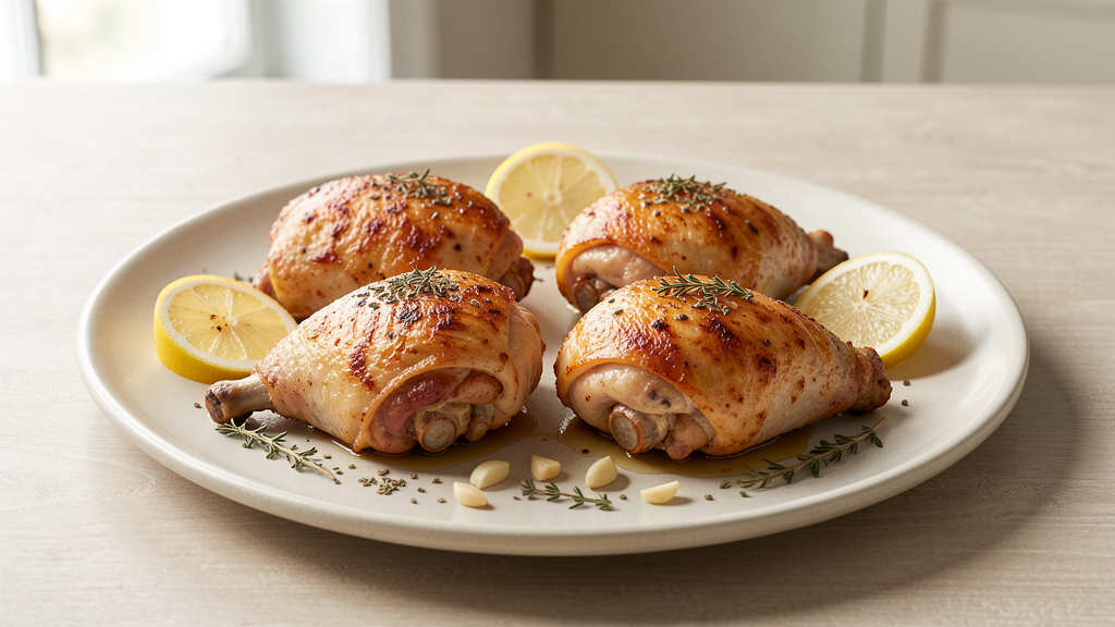 Baked Lemon Herb Chicken Thighs