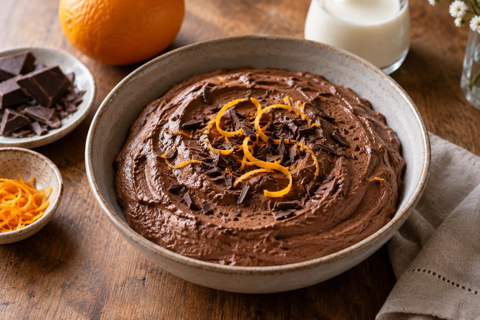 Mousse au chocolat et à l’orange — image illustrative