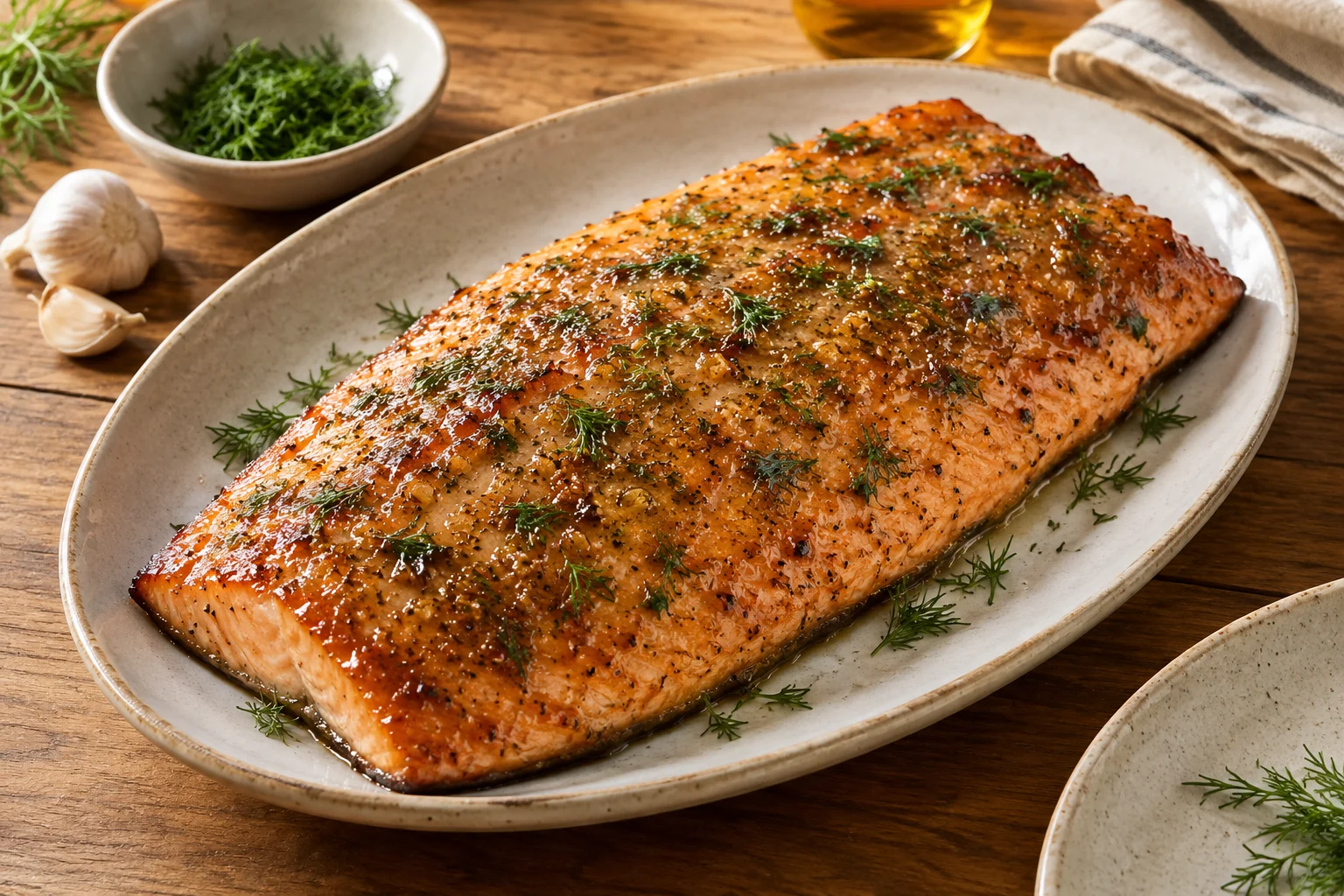 Maple Dijon Glazed Salmon
