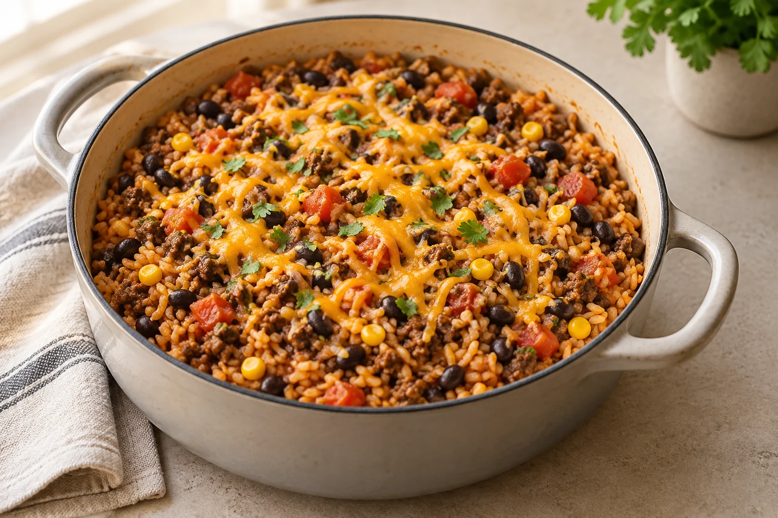 Arroz estilo taco en una sola olla